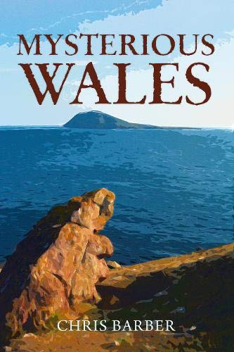 Book cover: "Mysterious Wales" with coastal landscape and rocky foreground.