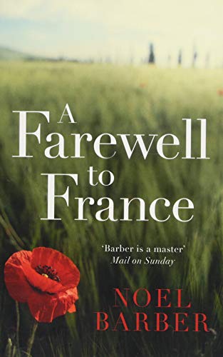 Book cover: "A Farewell to France" with a poppy in foreground.