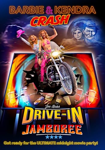 DVD cover featuring women on a motorcycle, drive-in movie theme.
