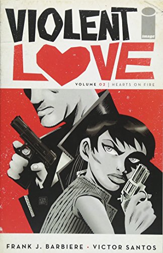 Comic book cover: two figures with guns, red background, bold text.
