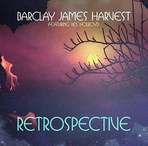 Album cover with surreal landscape, stars, and text "Barclay James Harvest Retrospective".