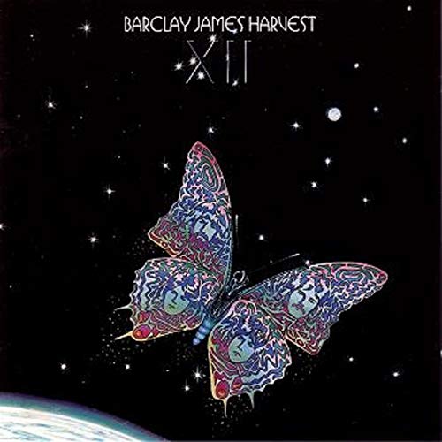 Album cover for Barclay James Harvest’s “XII” featuring a butterfly illustration.