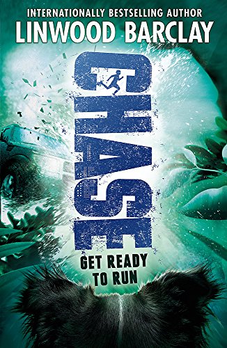 Book cover for "Chase," featuring a silhouetted figure running through shattered glass.