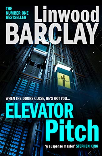 Book cover: dark elevator shaft with a silhouetted figure inside.
