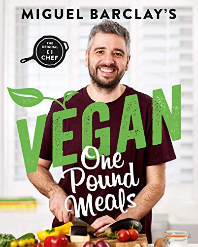 Book cover featuring chef Miguel Barclay and the word "Vegan" in large green letters.