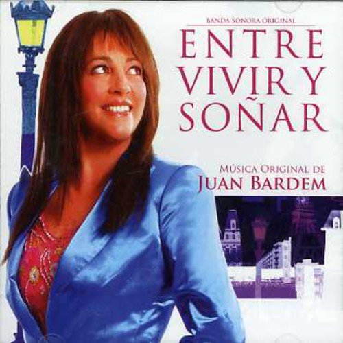 CD cover: woman in blue jacket, city skyline background.