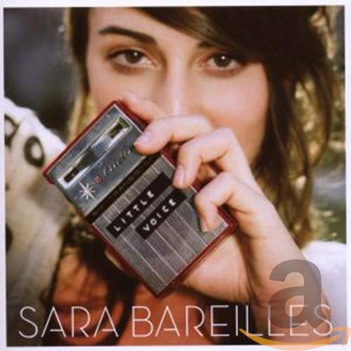 Sara Bareilles album cover, woman holding a vintage cassette recorder.