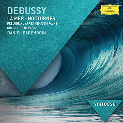 CD cover for Debussy’s “La Mer” and “Nocturnes” with wave imagery.