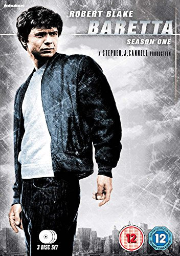 DVD cover featuring Robert Blake as Baretta, holding a gun, with cityscape in background.