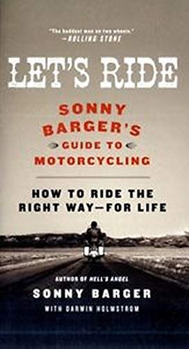 Book cover: “Let’s Ride” by Sonny Barger, with a motorcyclist silhouette.