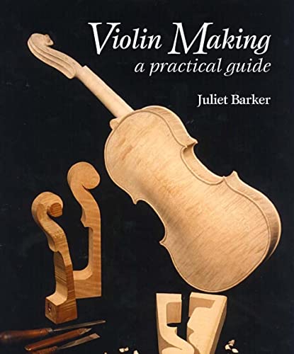 Book cover showing an unfinished wooden violin body, scroll carvings, and woodworking tools.