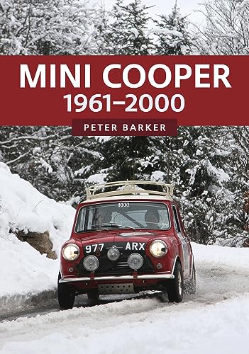 Book cover: red Mini Cooper in snow, 1961-2000 history.