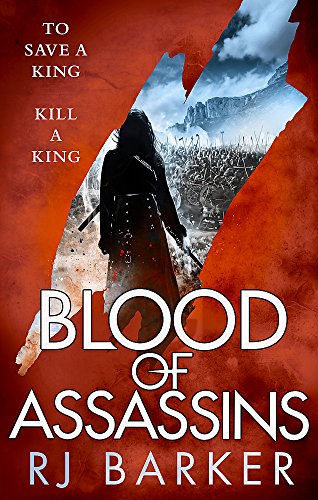Book cover: woman with swords facing a distant battlefield, red and grey tones.