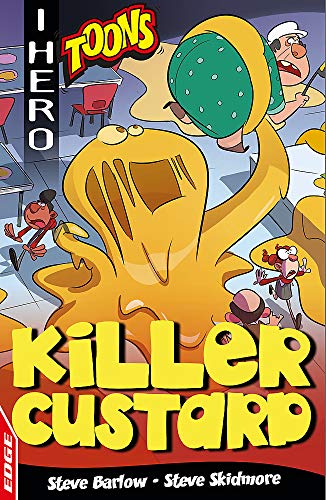 Cartoon cover for “Killer Custard” featuring a large, animated custard blob.