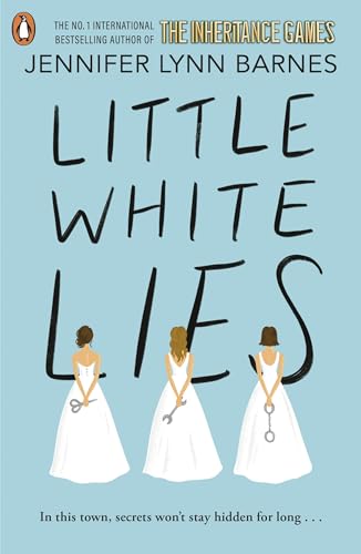 Book cover: “Little White Lies” with illustration of women in white dresses.