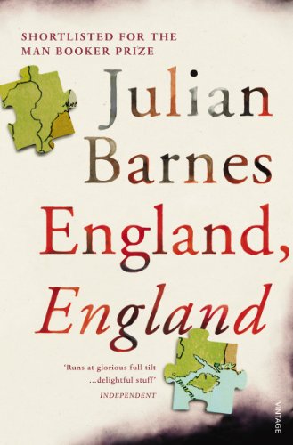Book cover for England, England by Julian Barnes featuring two puzzle pieces of England.