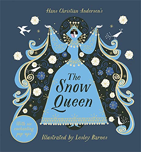 Cover of "The Snow Queen" book with illustrated icy figure.