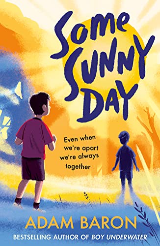 Book cover illustration shows two boys standing in a bright, sunny, painterly landscape.