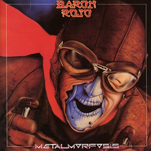 CD cover: close-up of a screaming face wearing aviator goggles.