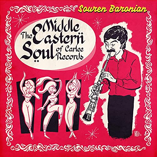 Vinyl cover art featuring a man playing clarinet alongside three dancing women on red.