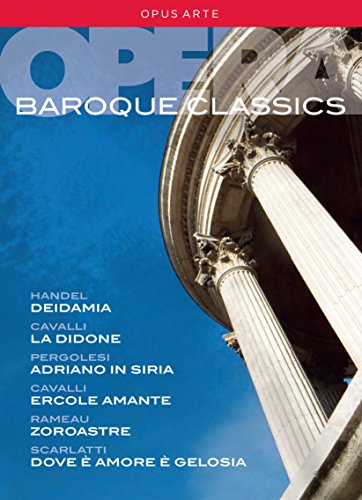 DVD cover for “Baroque Opera Classics” featuring a classical column.