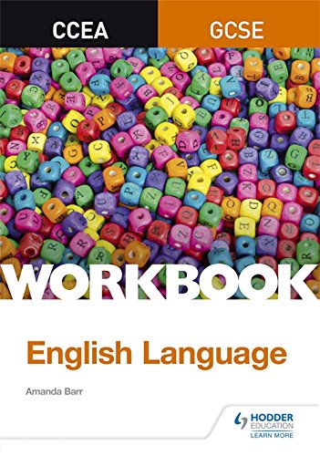 CCEA GCSE English Language workbook cover with colorful lettered dice.