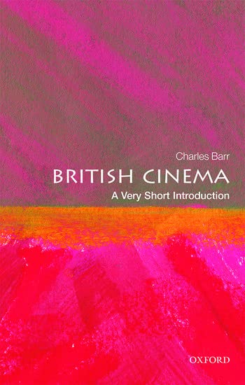 Book cover for British Cinema: A Very Short Introduction with pink and orange abstract art.