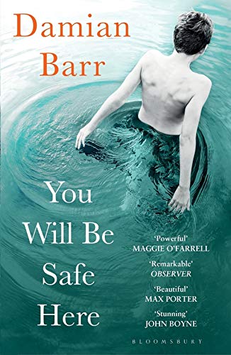 Book cover: a young man submerged in swirling teal water.