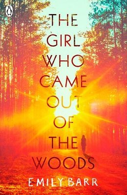 Book cover with a person walking down a forest path, surrounded by trees and bright light.