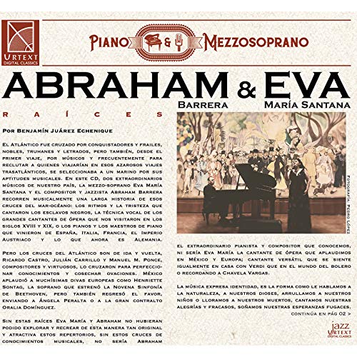 CD cover for "Raices" by Barrera & Santana, featuring musicians' portraits.