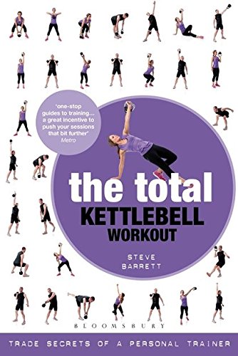 Book cover featuring a woman doing a kettlebell exercise, surrounded by silhouettes.