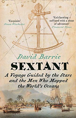 Book cover featuring a brass sextant against a nautical map background.