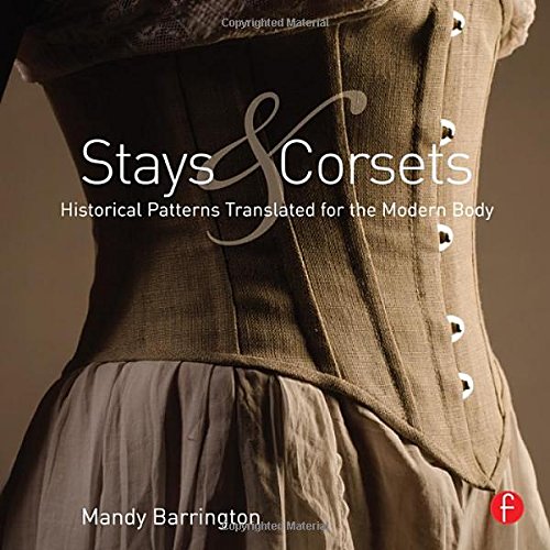 Book cover showing a person wearing a brown linen corset over a white skirt.