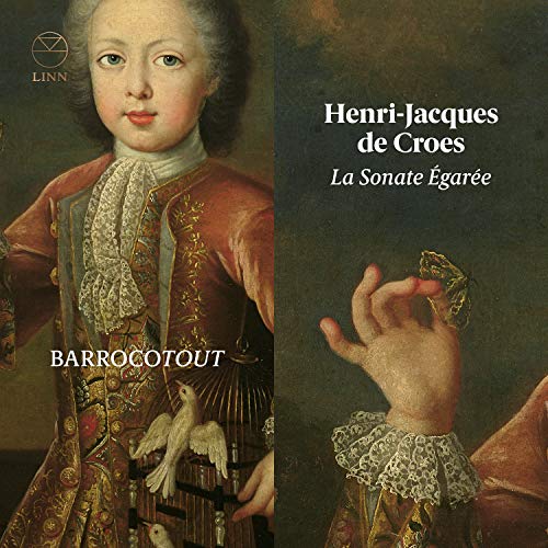 "CD cover featuring a 18th-century man in ornate attire holding a birdcage and mask."