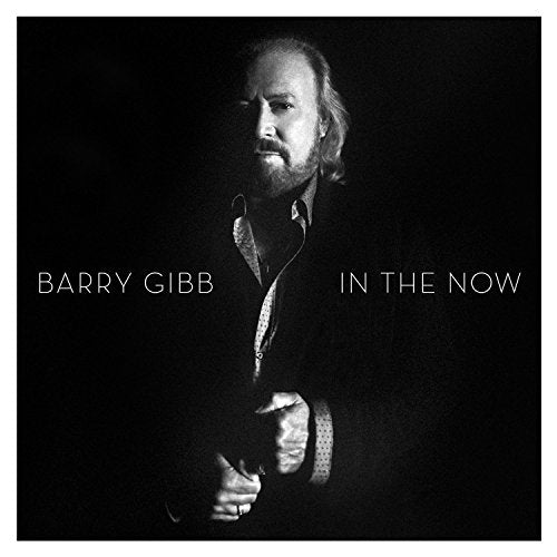 Dark-toned CD cover featuring Barry Gibb with "In The Now" text.