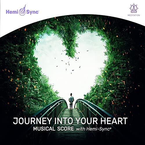 CD cover: person on bridge within a heart-shaped forest tunnel.