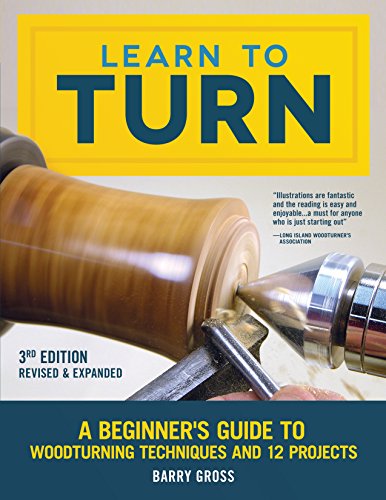 Book cover: "Learn to Turn" woodturning guide with a shaped wooden piece.