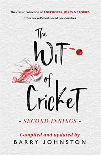 Book cover: "The Wit of Cricket" with a cricket and lobster illustration.