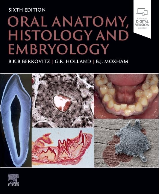 Textbook cover: “Oral Anatomy, Histology and Embryology” with dental imagery.