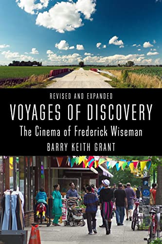 Book cover for "Voyages of Discovery" about filmmaker Frederick Wiseman.
