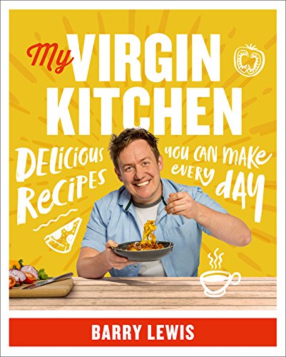 Cookbook cover featuring chef Barry Lewis with pasta, yellow background.