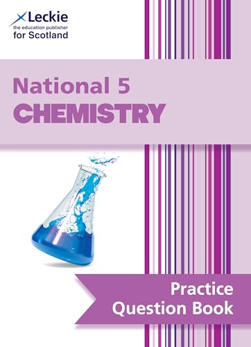 Purple chemistry textbook cover with a flask and “National 5 Chemistry”.