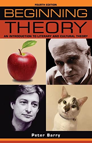 Book cover for Beginning Theory featuring an apple, two portraits, and a cat.