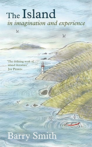 Book cover: watercolor island landscape with lighthouse and small boats.
