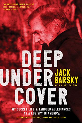Book cover: "Deep Undercover" featuring a man in a dark coat, red background.