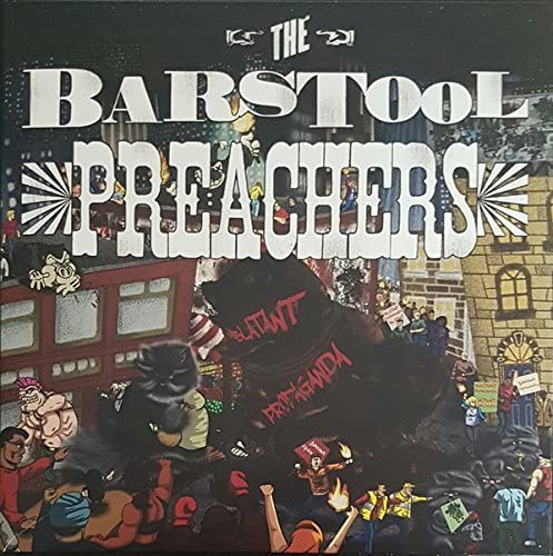 CD cover for "Barstool Preachers" featuring a gorilla and protest imagery.