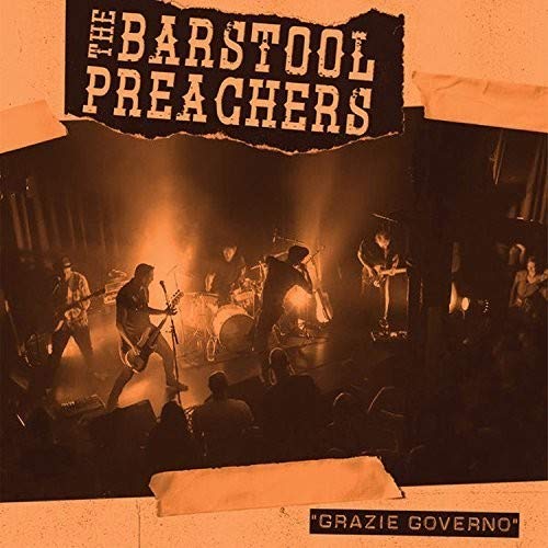 The Barstool Preachers performing live on stage in a sepia-toned concert photograph.