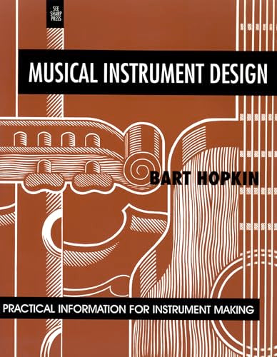 Book cover: "Musical Instrument Design" with illustration of a wind instrument.