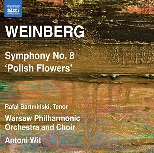 CD cover for Weinberg’s Symphony No. 8 “Polish Flowers”, abstract floral design.