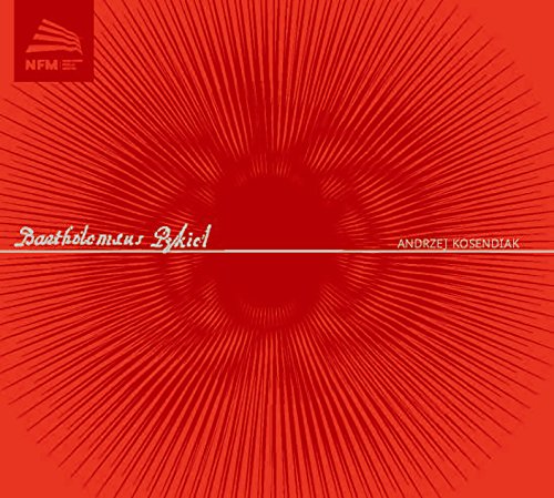 Red CD cover with radiating lines and composer/conductor names.